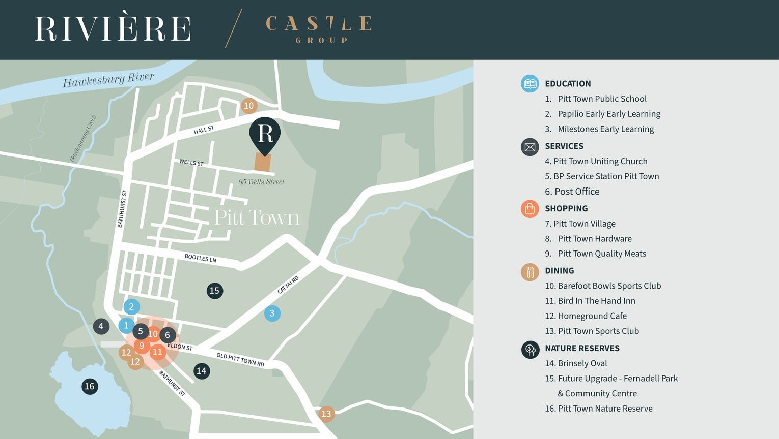 Rivi--re Estate - Pitt Tow Location Map