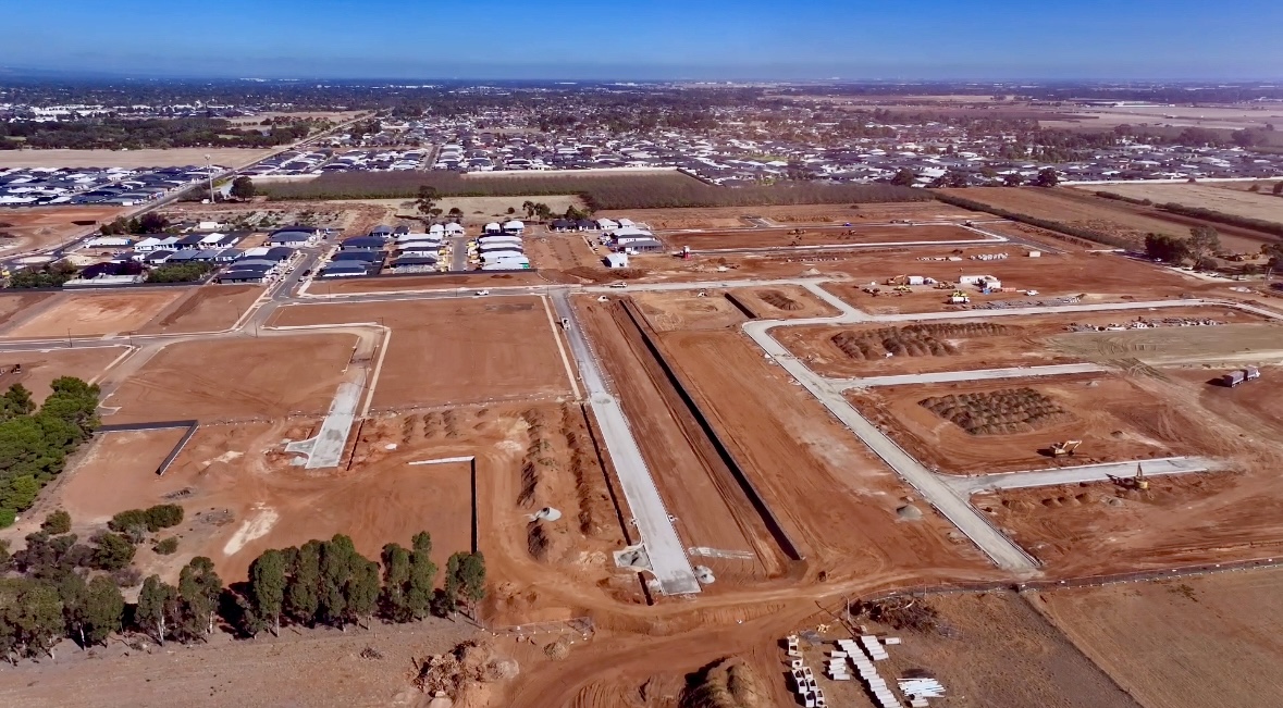 Roberts Farm Estate - Munno Para Downs Aerial