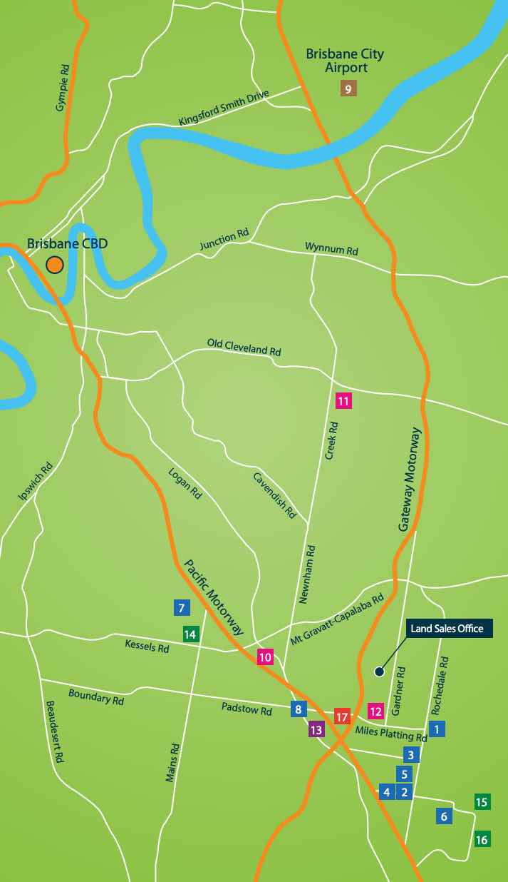 Rochedale Estate - Rochedale Location map
