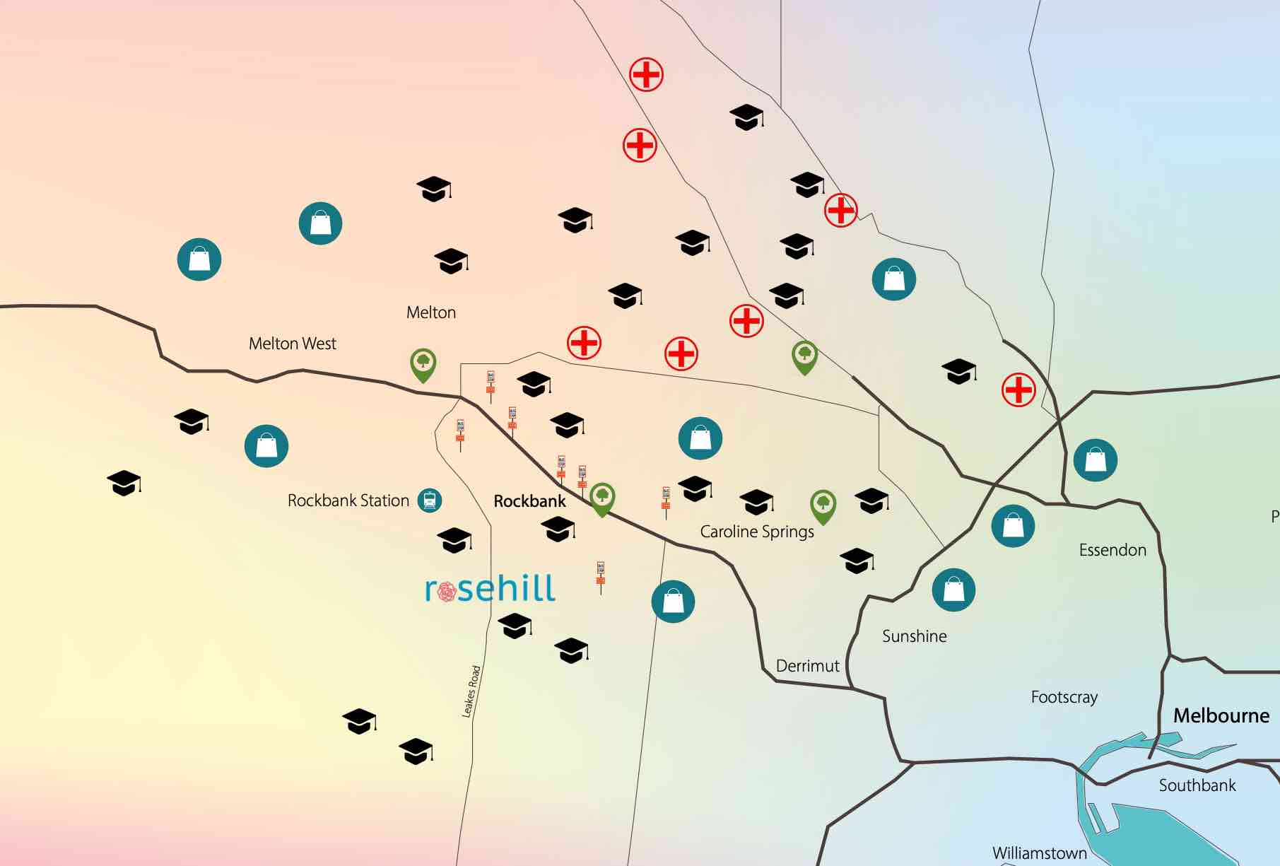 Rosehill Estate - Rockbank Location map