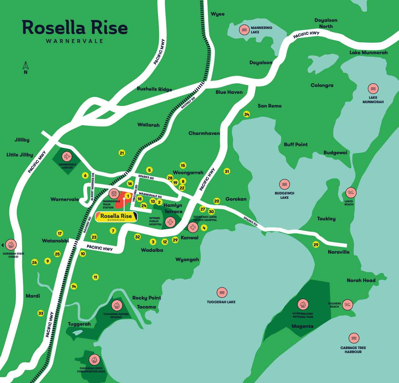 Rosella Rise Estate - Warnervale Location m Location Map