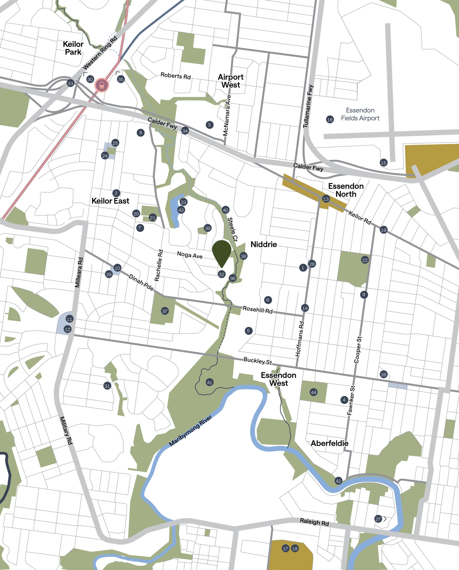 Rosemont Townhomes - Keilor Eas Location Map