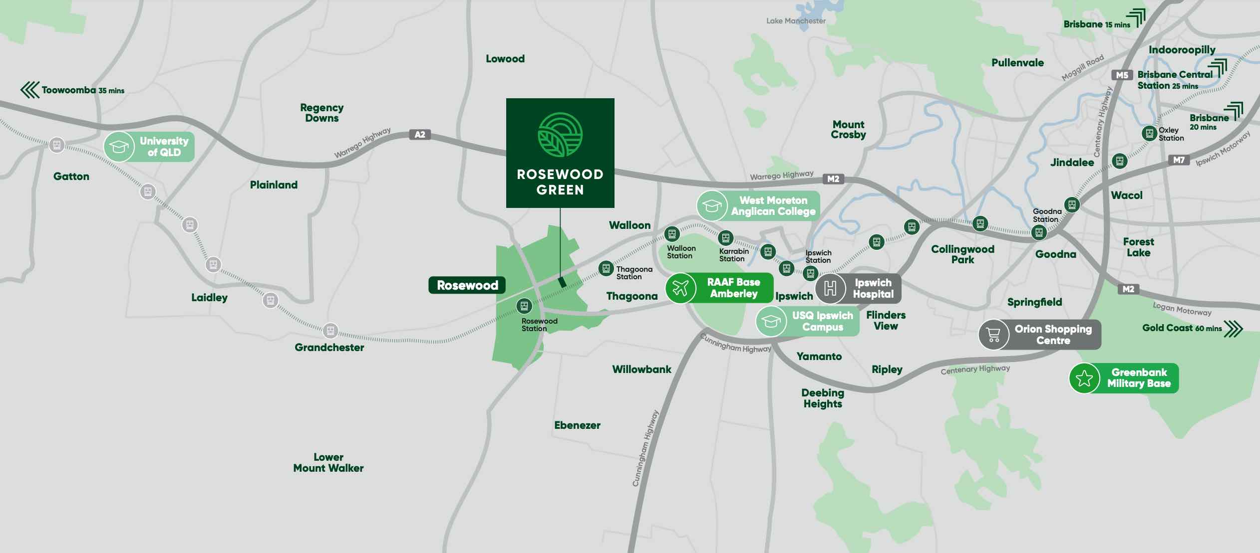 Rosewood Green Estate - Rosewood Location Map