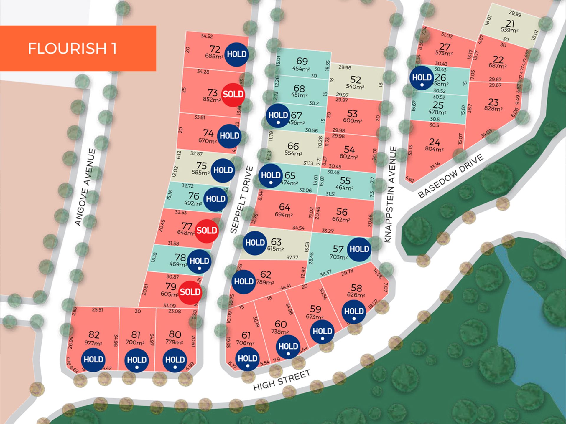 Roseworthy Garden Estate - Roseworthy Release Map