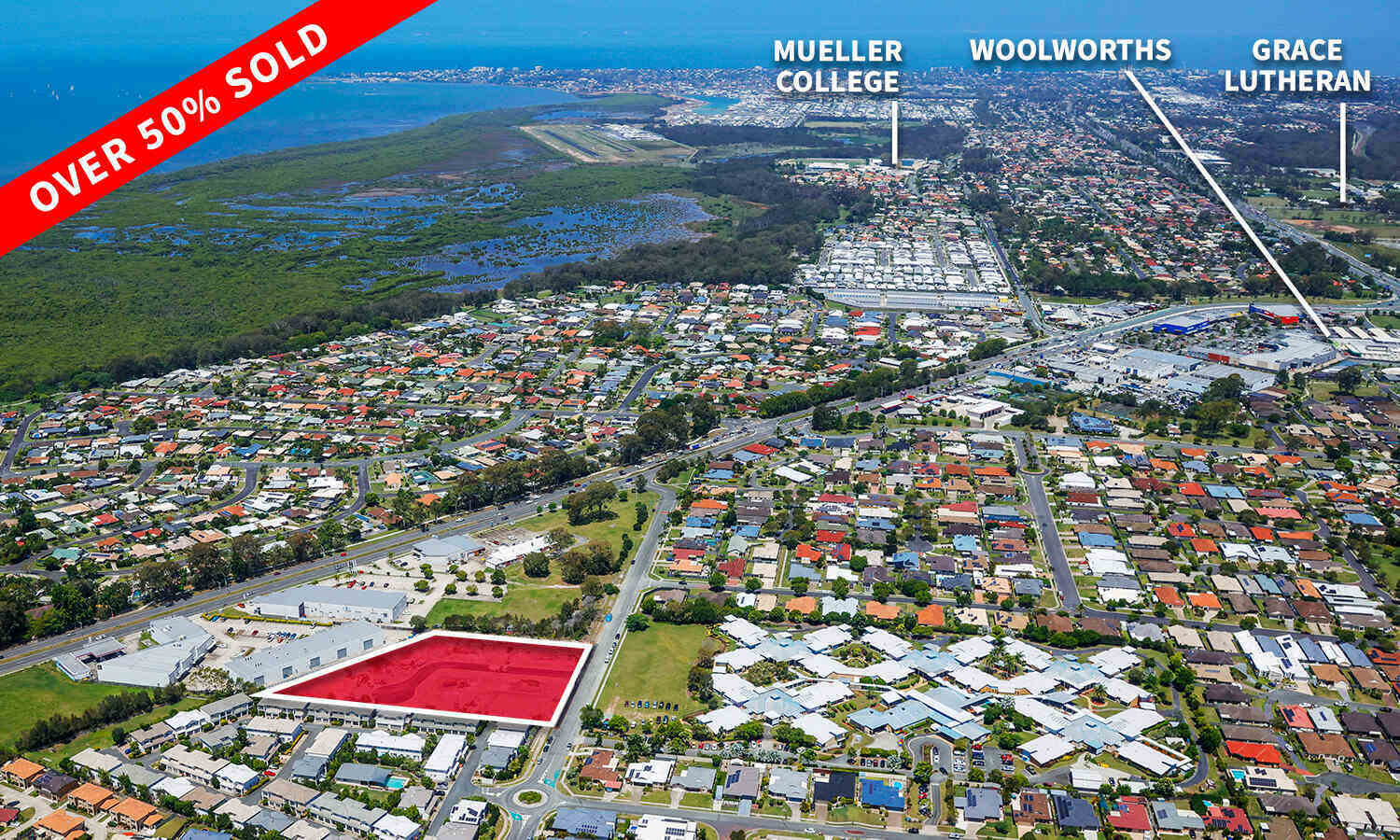 Rothwell Reach Estate - Deception Bay Aerial