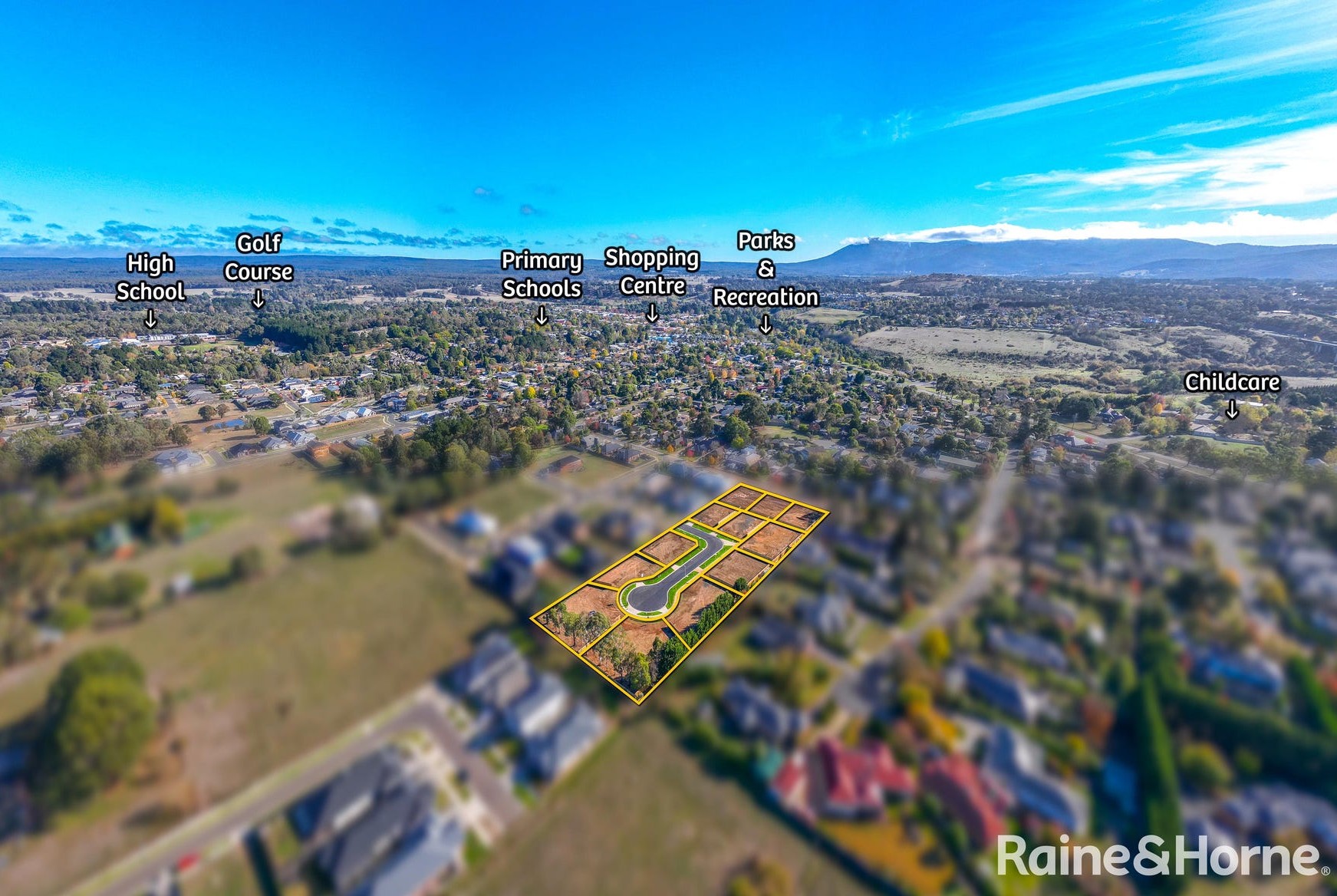 Rubina Court - Gisborne Aerial