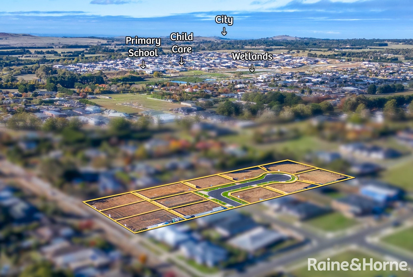 Rubina Court - Gisborne Aerial