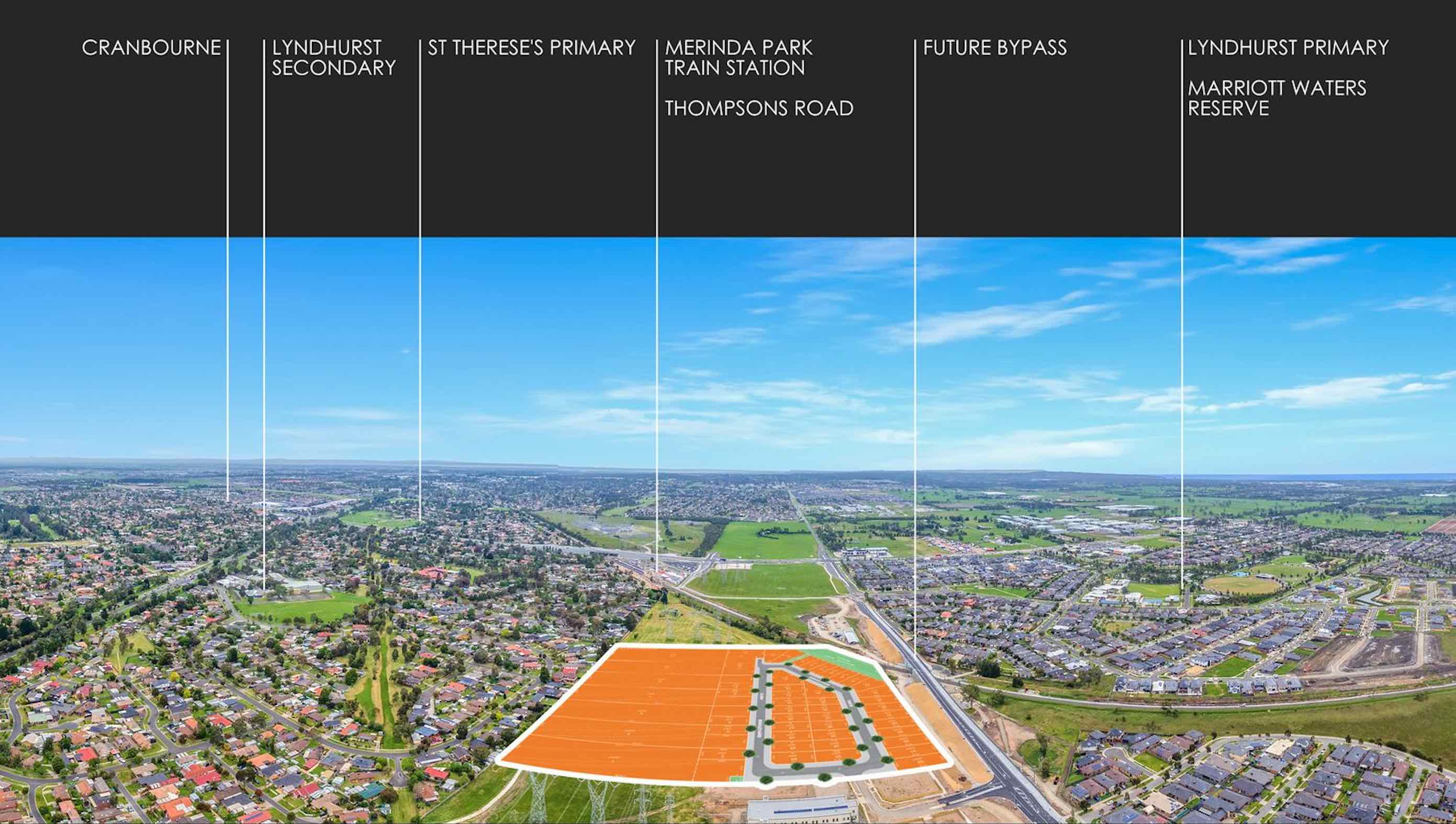 Sacred Meadows Estate - Lynbrook Aerial
