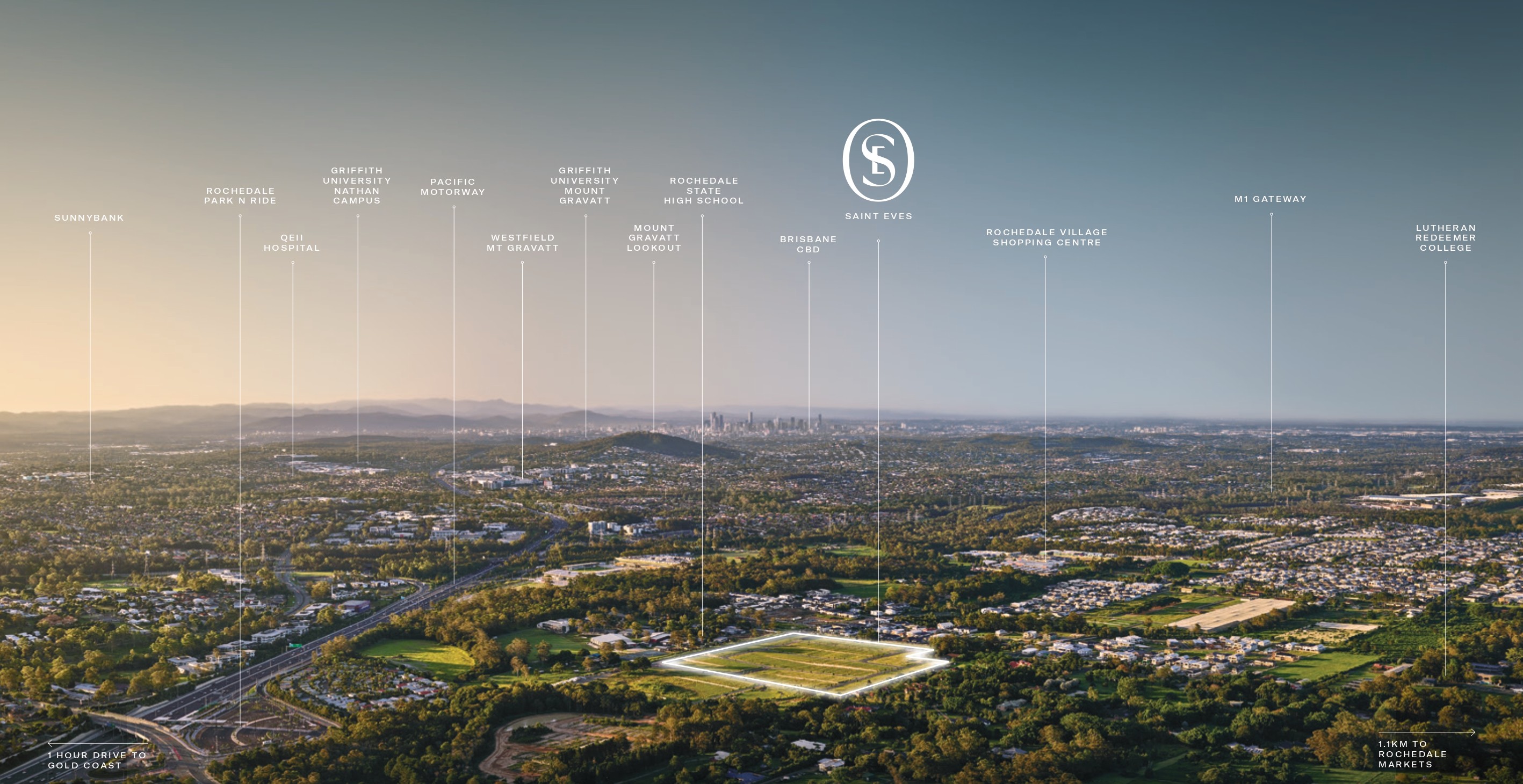 Saint Eves Estate - Rochedale Location Map