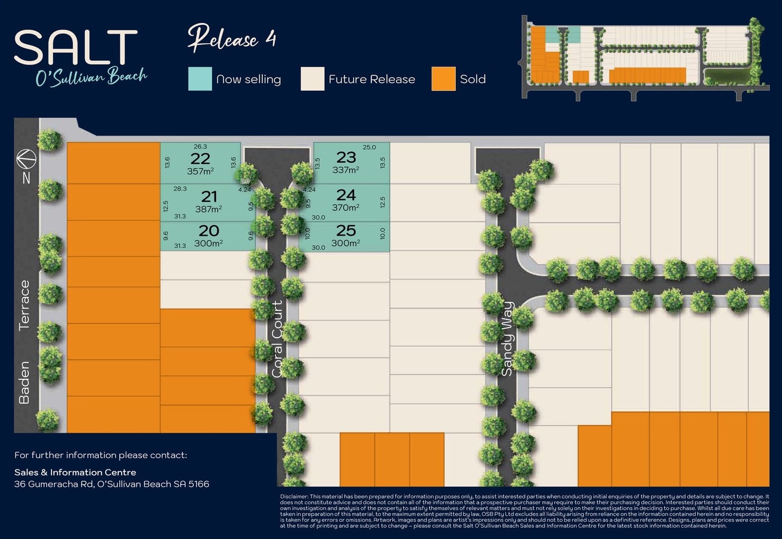 Salt Estate - O-Sullivan Beach Release Map