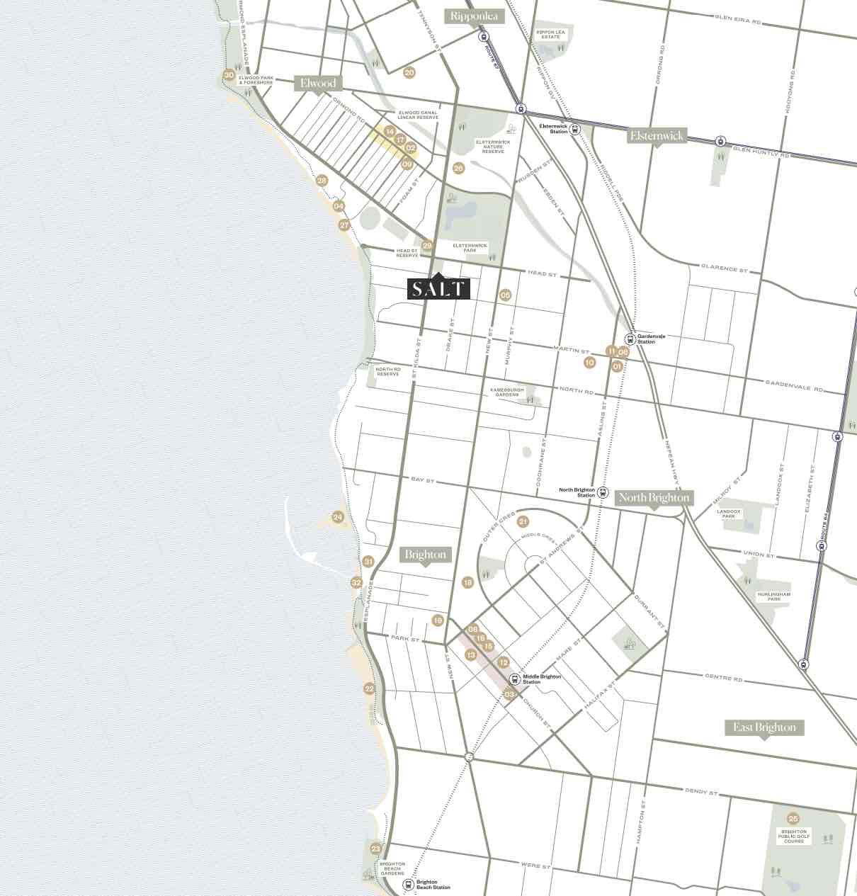 Salt Townhouses - Brighton Location m Location Map