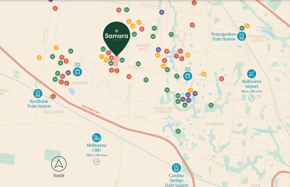 Samara Estate - Fraser Rise Location Map