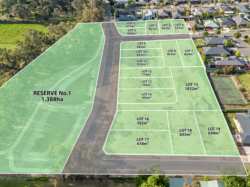 Sanctuary Gardens Estate - Maiden Gully Aerial