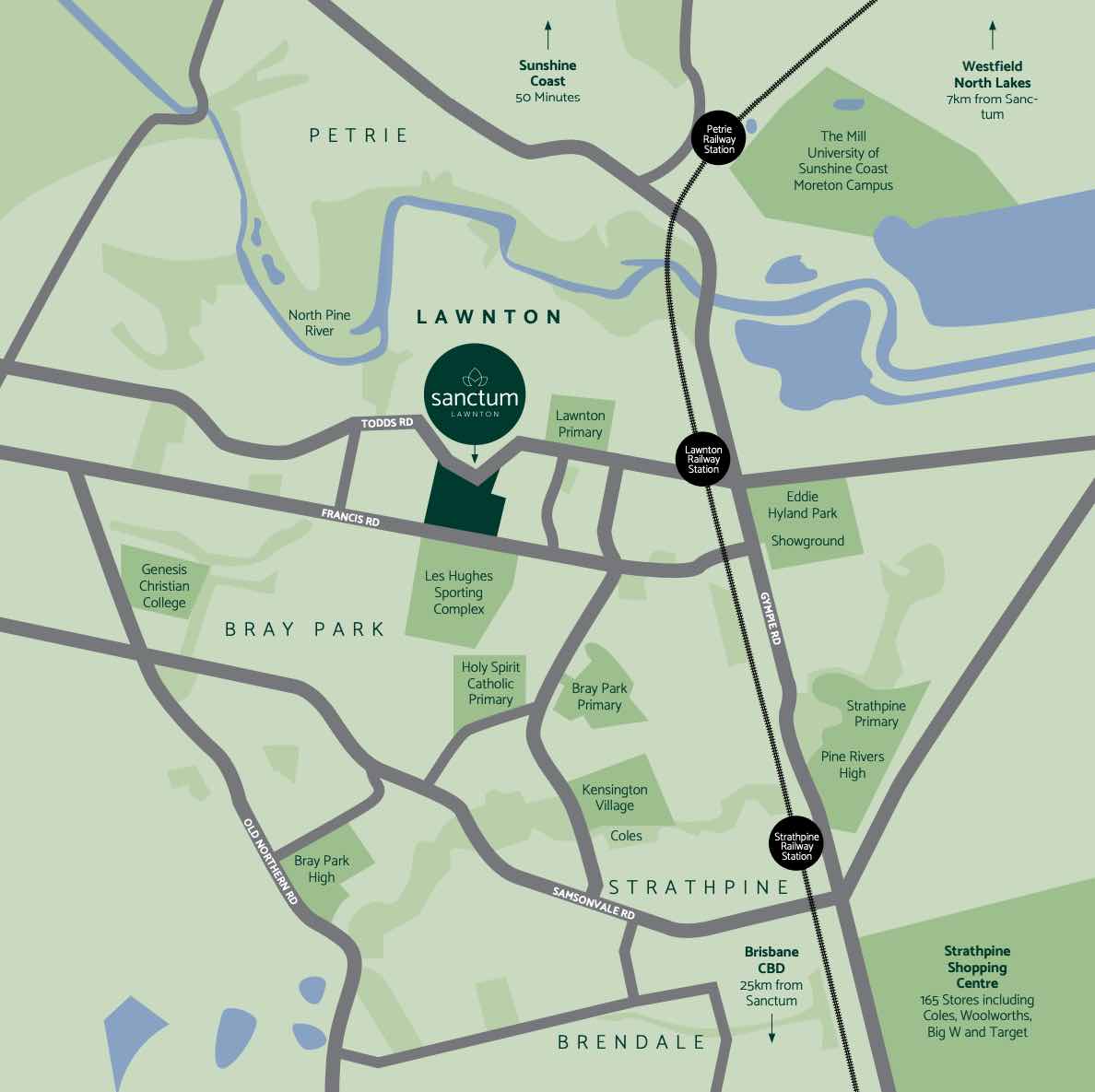 Sanctum Estate - Lawnton Location map
