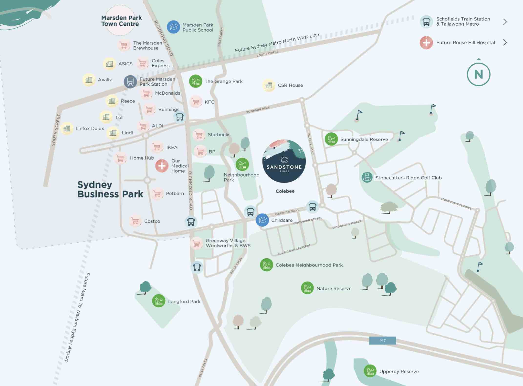 Sandstone Ridge Estate - Colebee Location map 2