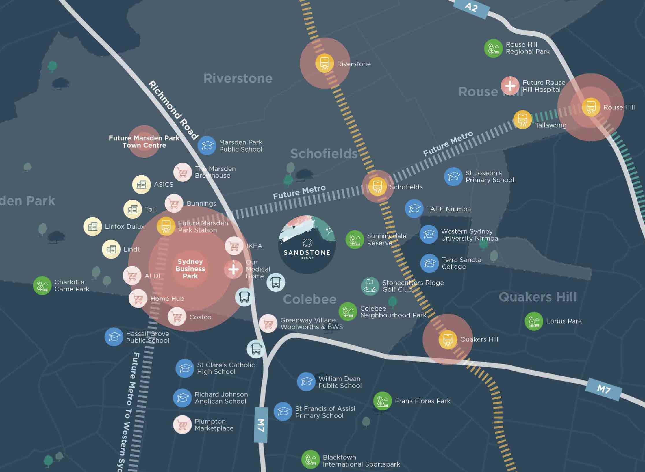 Sandstone Ridge Estate - Colebee Location map