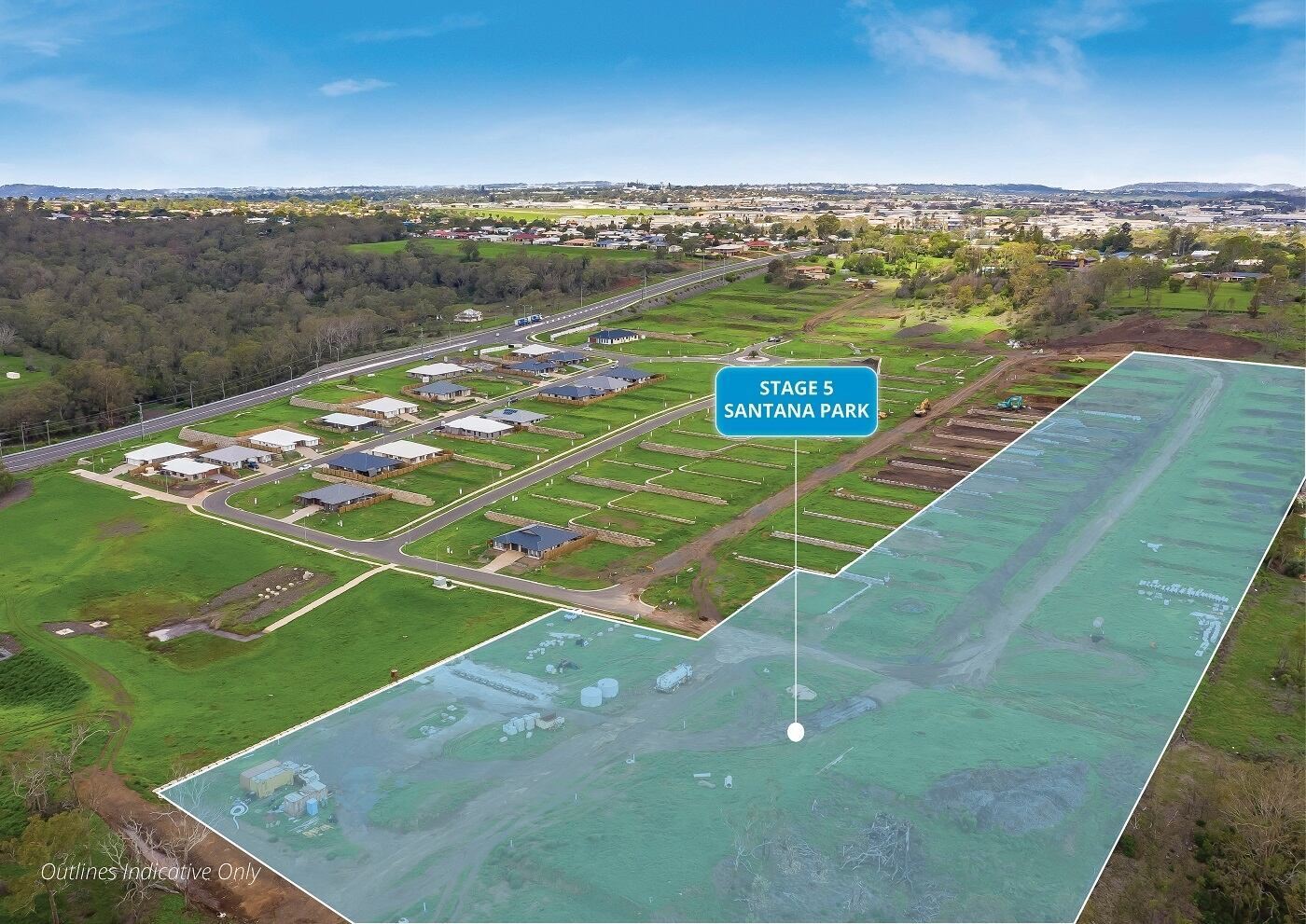 Santana Park Estate - Cotswold Hills Aerial