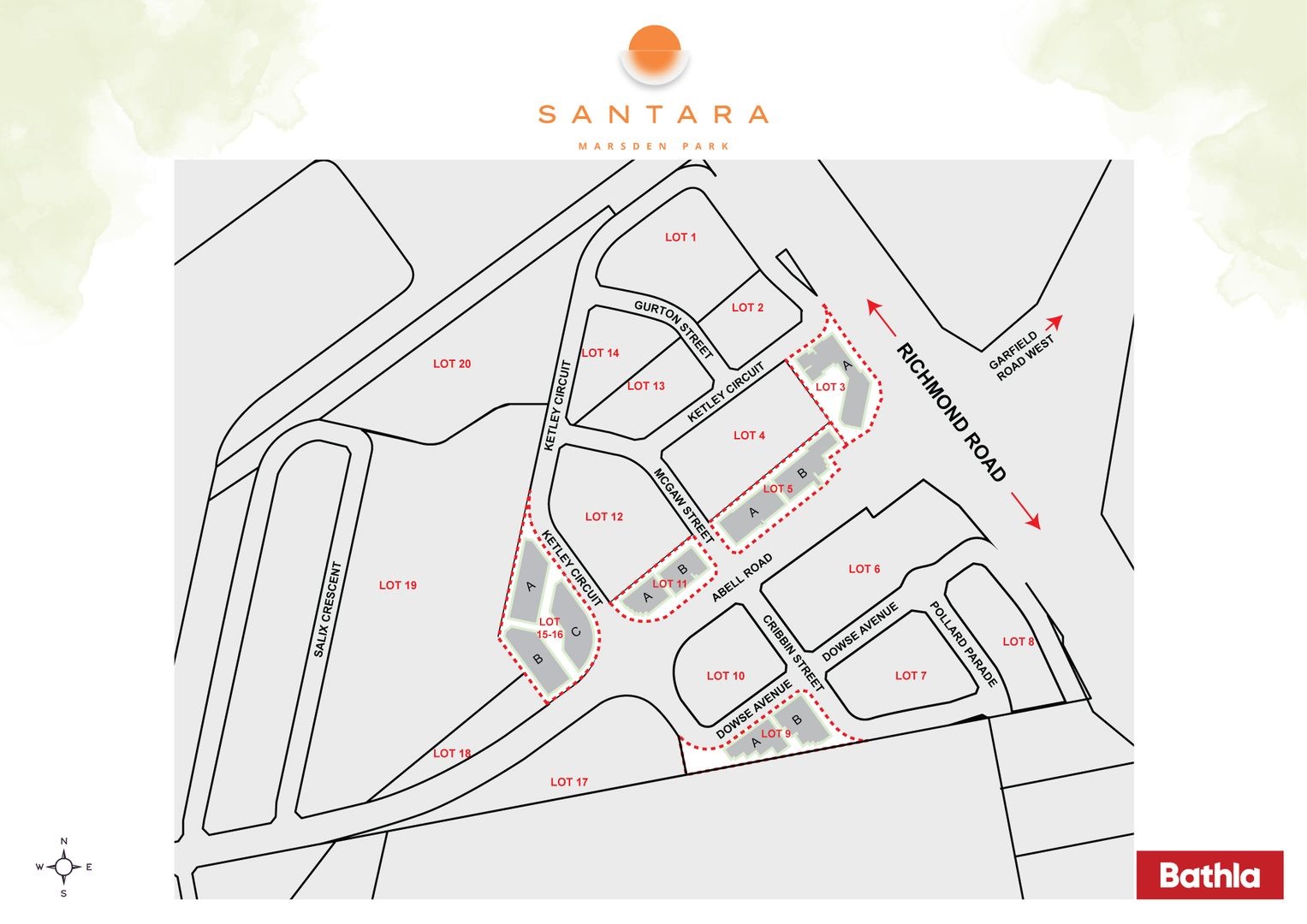 Santara Estate - Marsden Park Location Map