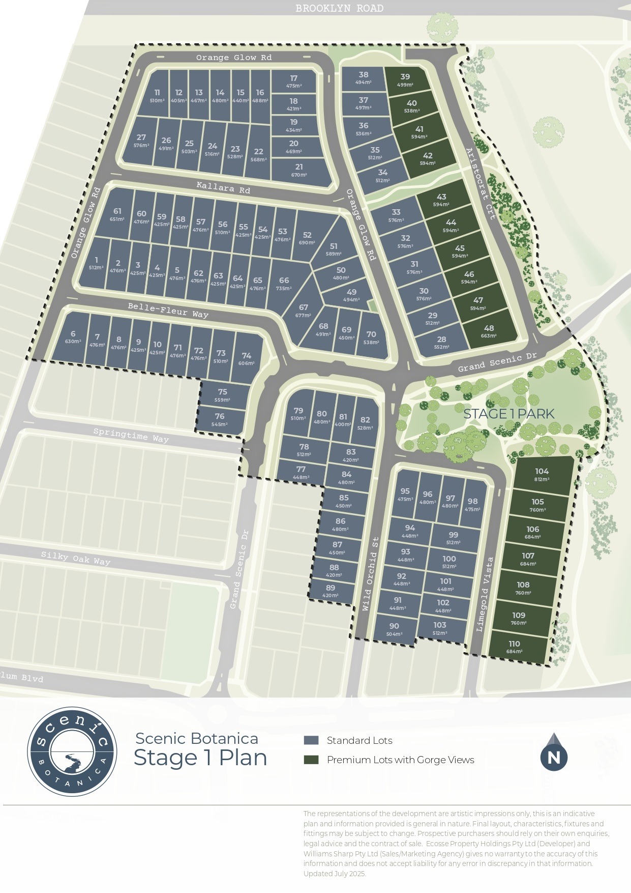 Scenic Botanica Estate - Brookfield Release Map