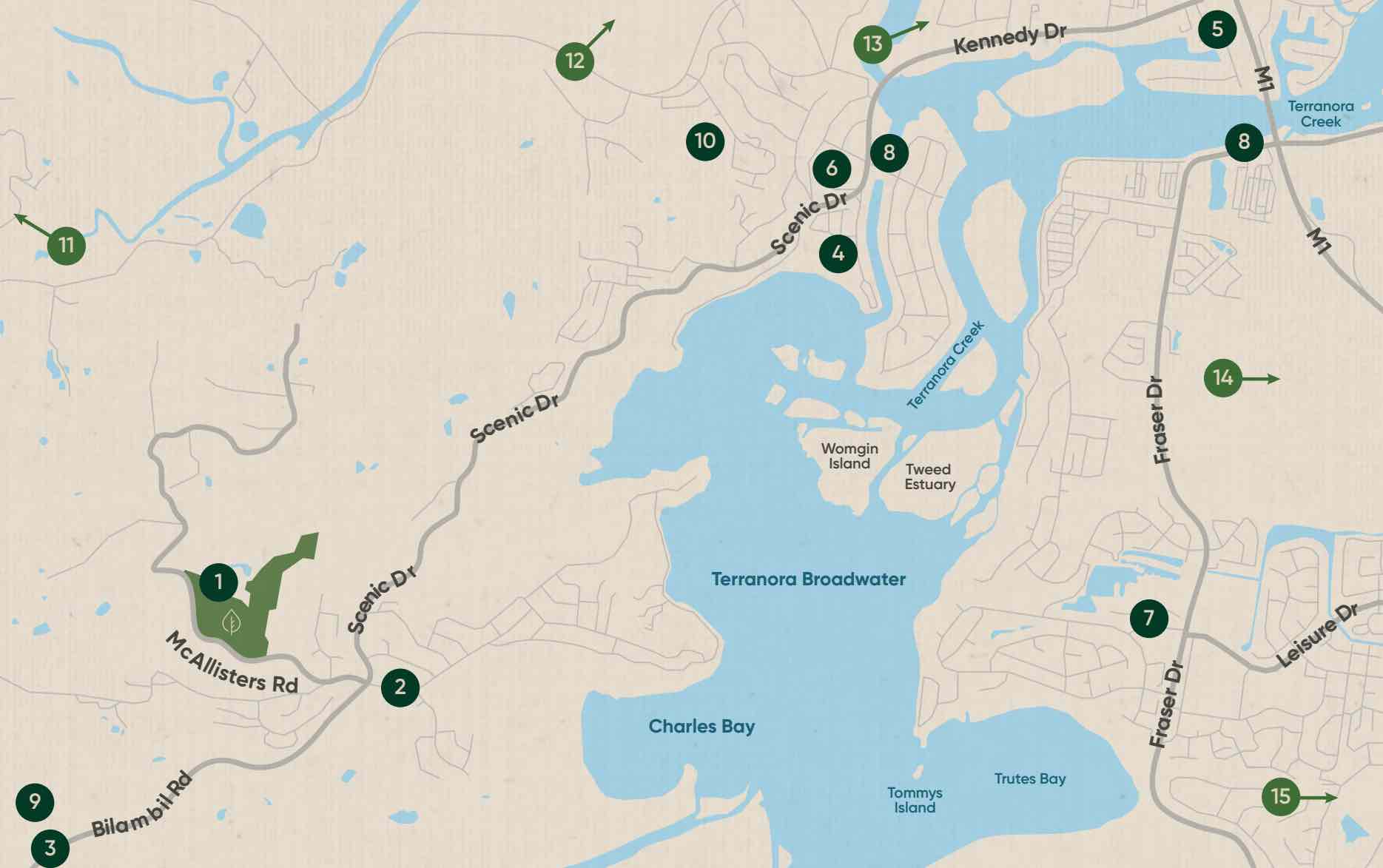 Scenic Ridge Estate - Bilambil Heights Location map