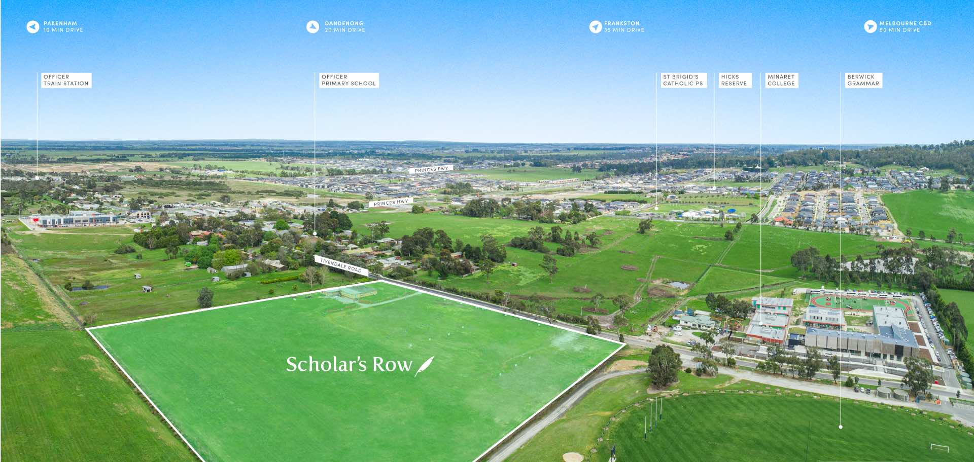 Scholar's Row Estate - Officer Aerial