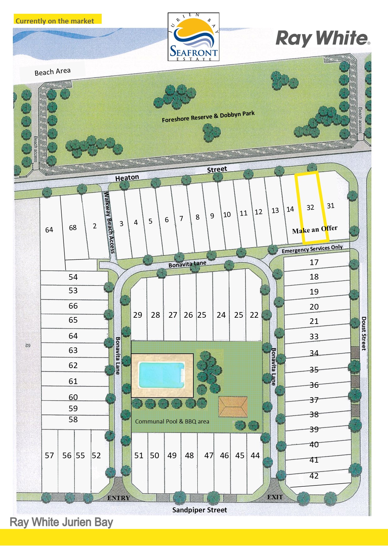 Seafront Estate - Jurien Bay Location Map
