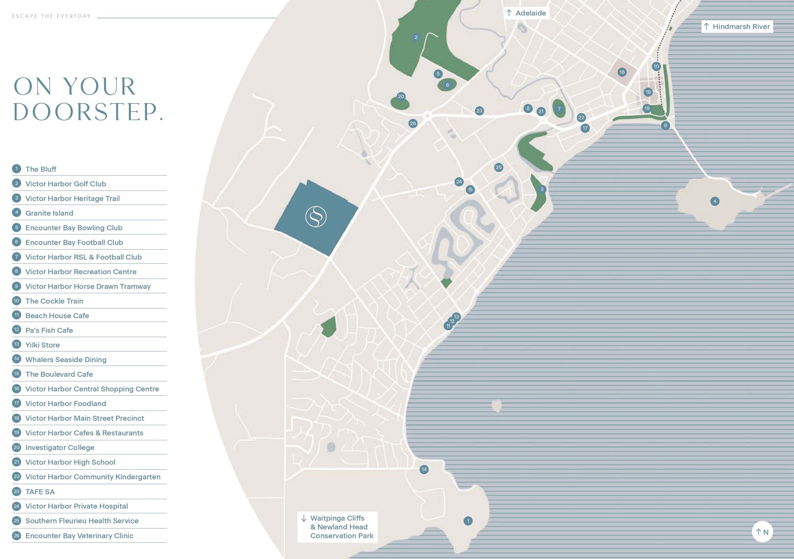 Seascape Encounter Bay Estate - Waitpinga Location Map