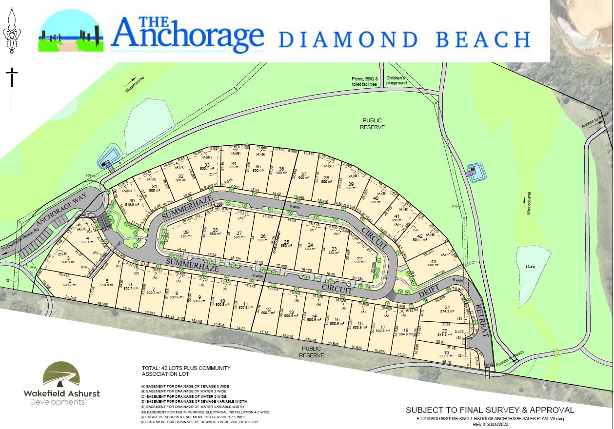 Seaview Estate at the Anchorage - Diamond Beach Masterplan