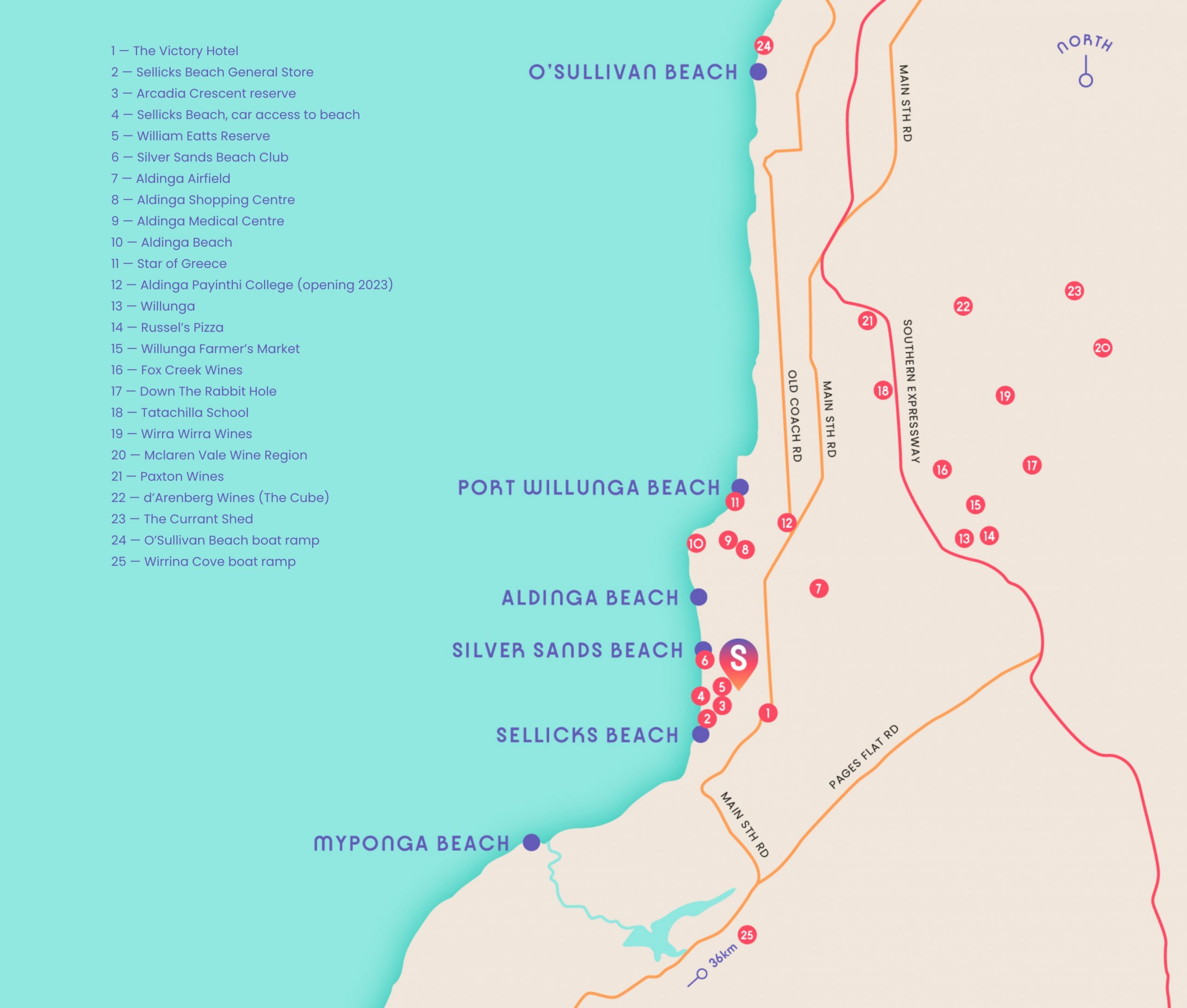 Sellicks Estate - Sellicks Beach Location Map