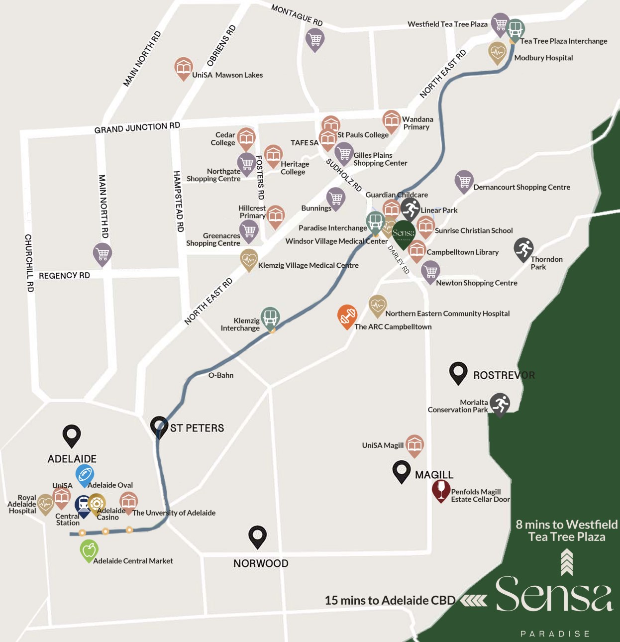 Sensa - Paradise Location Map