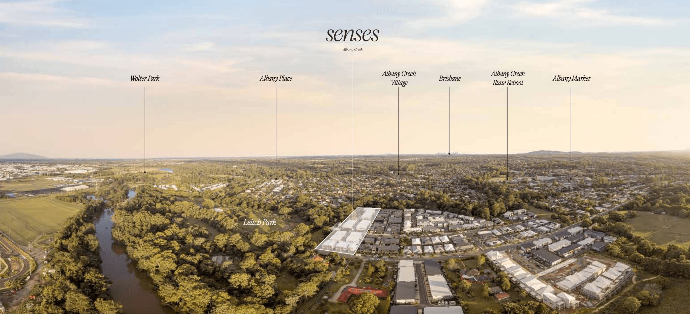 Senses Townhomes - Albany Creek Aerial