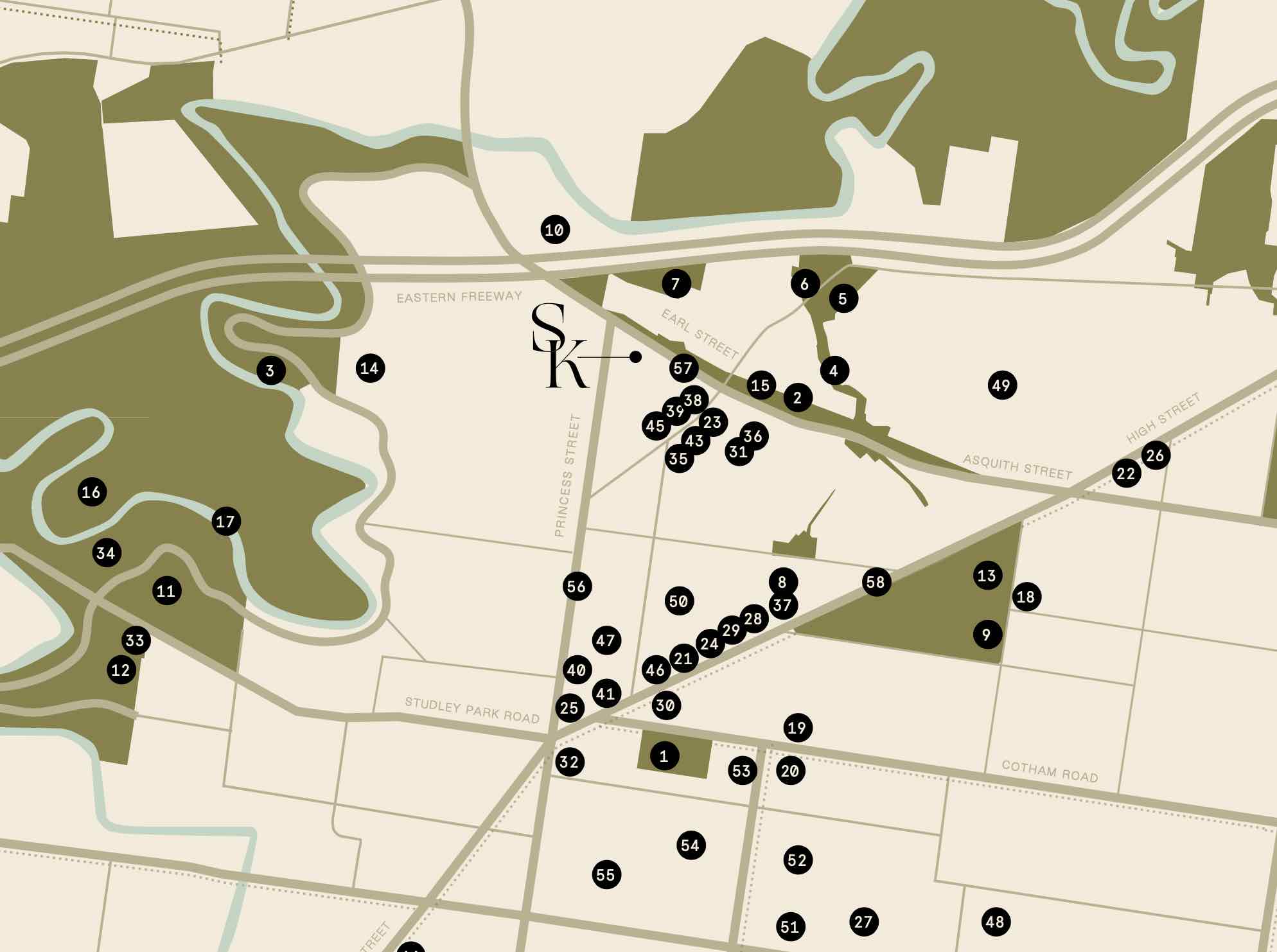 Serene Kew Estate - Kew Location map