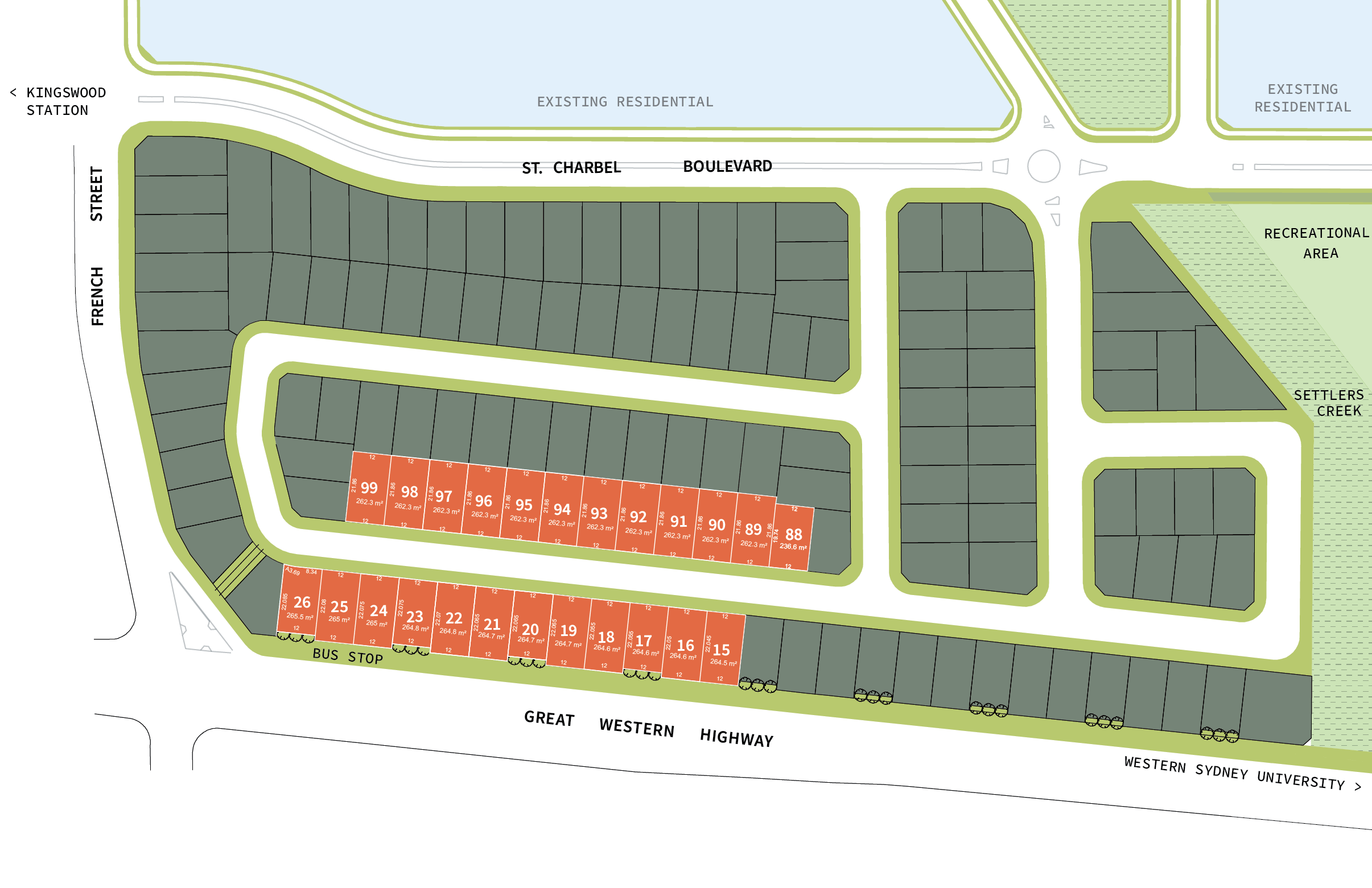 Settler's Place Estate - Werrington Release Map