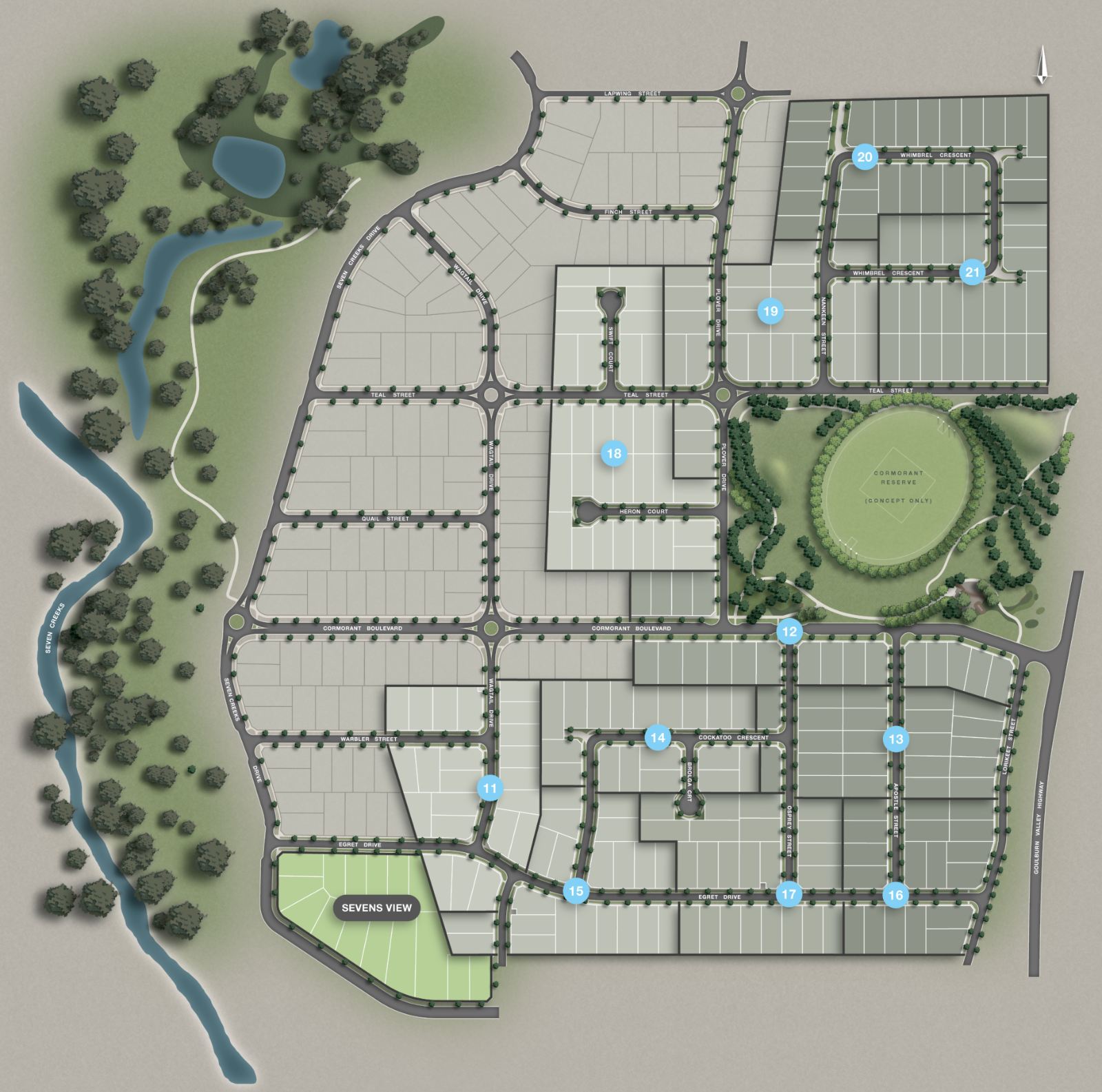Seven Creeks Estate - Kialla Masterplan