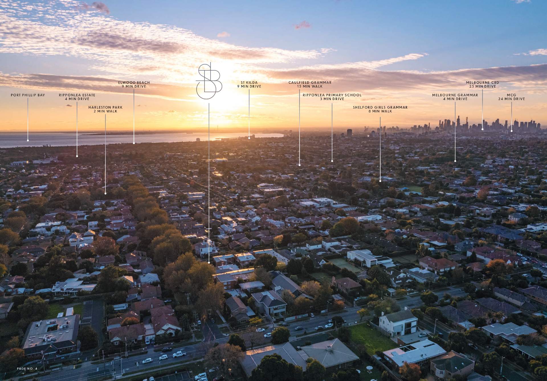 Seymour and Blanche Estate - Elsternwick Aerial