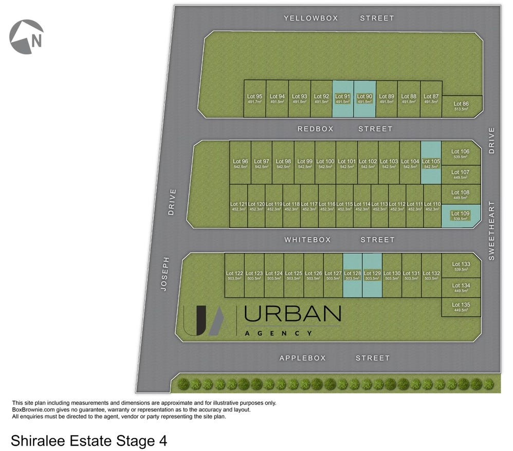 Shiralee Estate - Orange Release Map