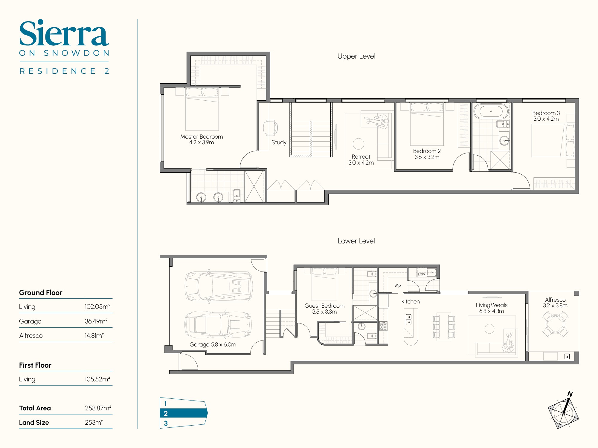 Sierra at Snowdon Townhomes - West Beach Floorplan 2 Floorplan