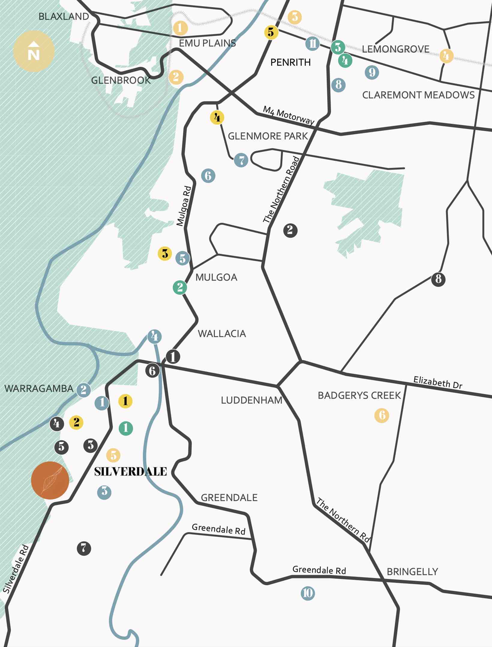 Silverdale Ridge Estate - Silverdale Location map