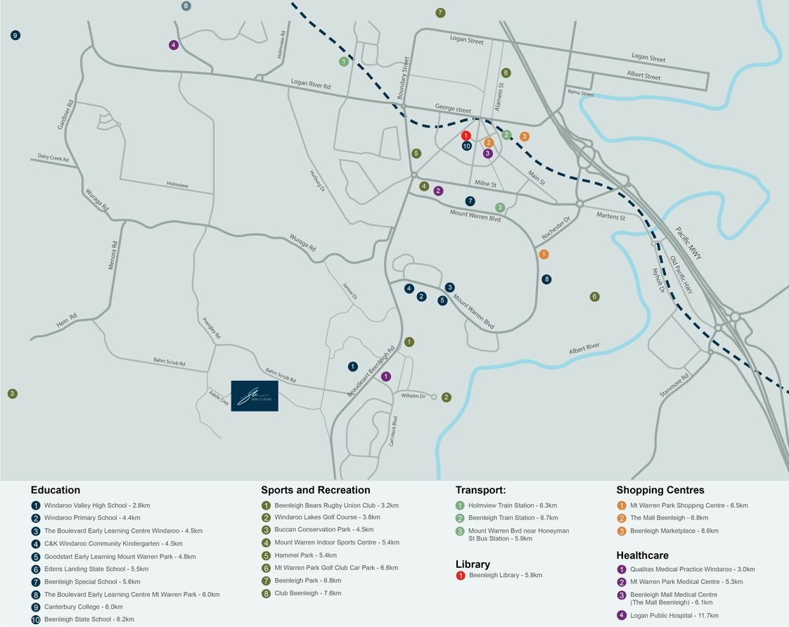 Skye Court Estate - Bahrs Scrub Location Map