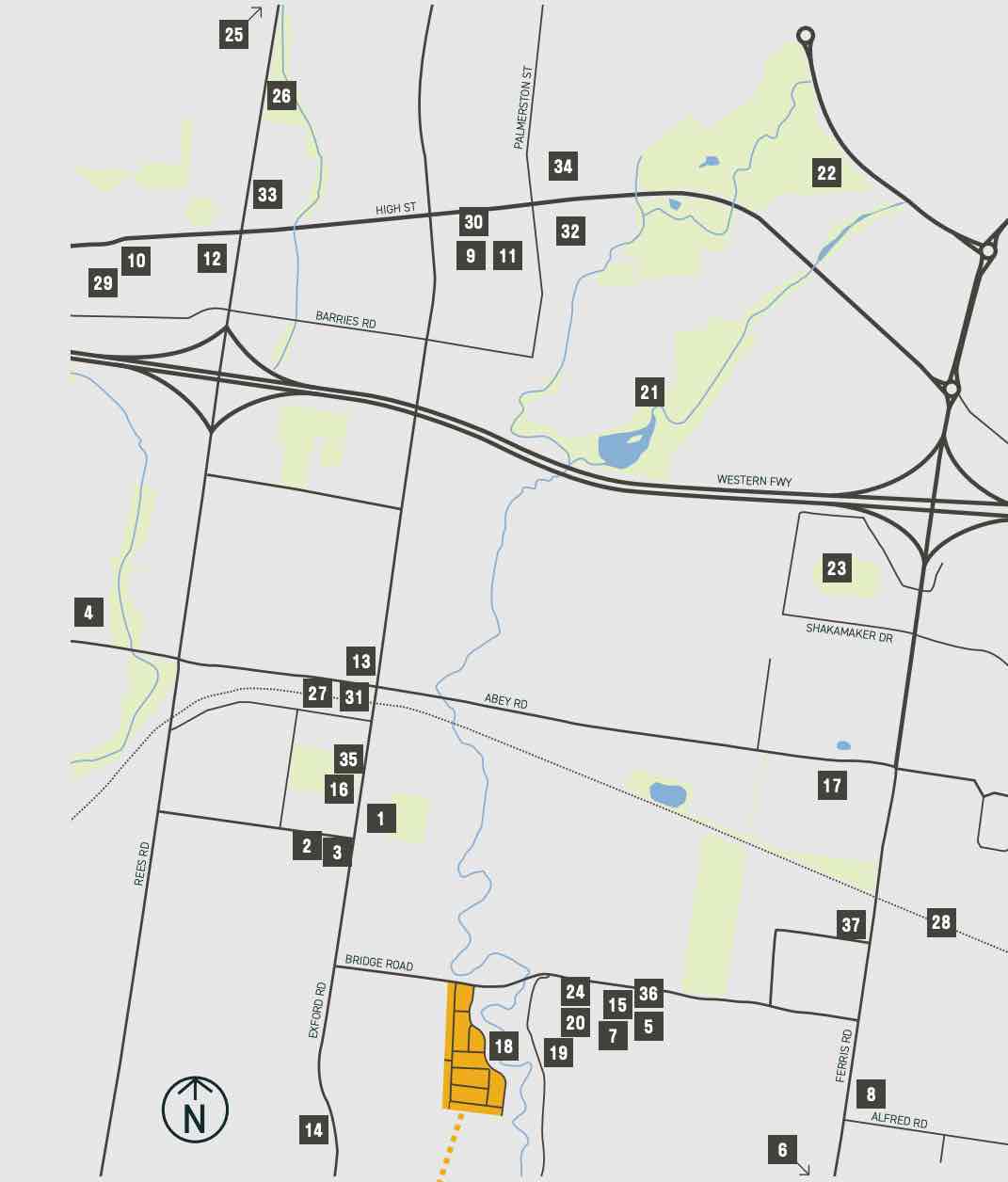 Skylark Rise Estate - Melton South Location map