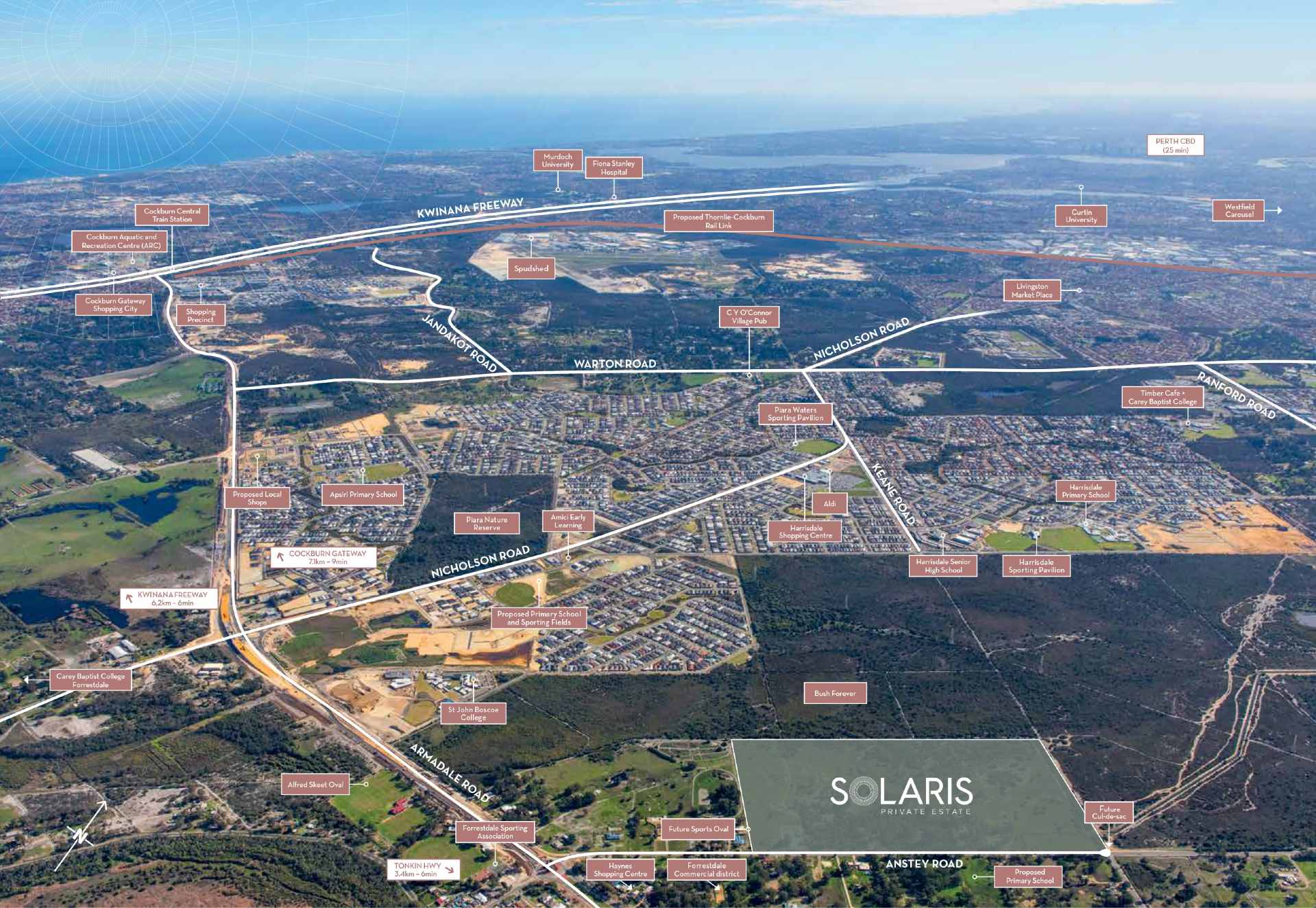 Solaris Private Estate - Forrestd Aerial