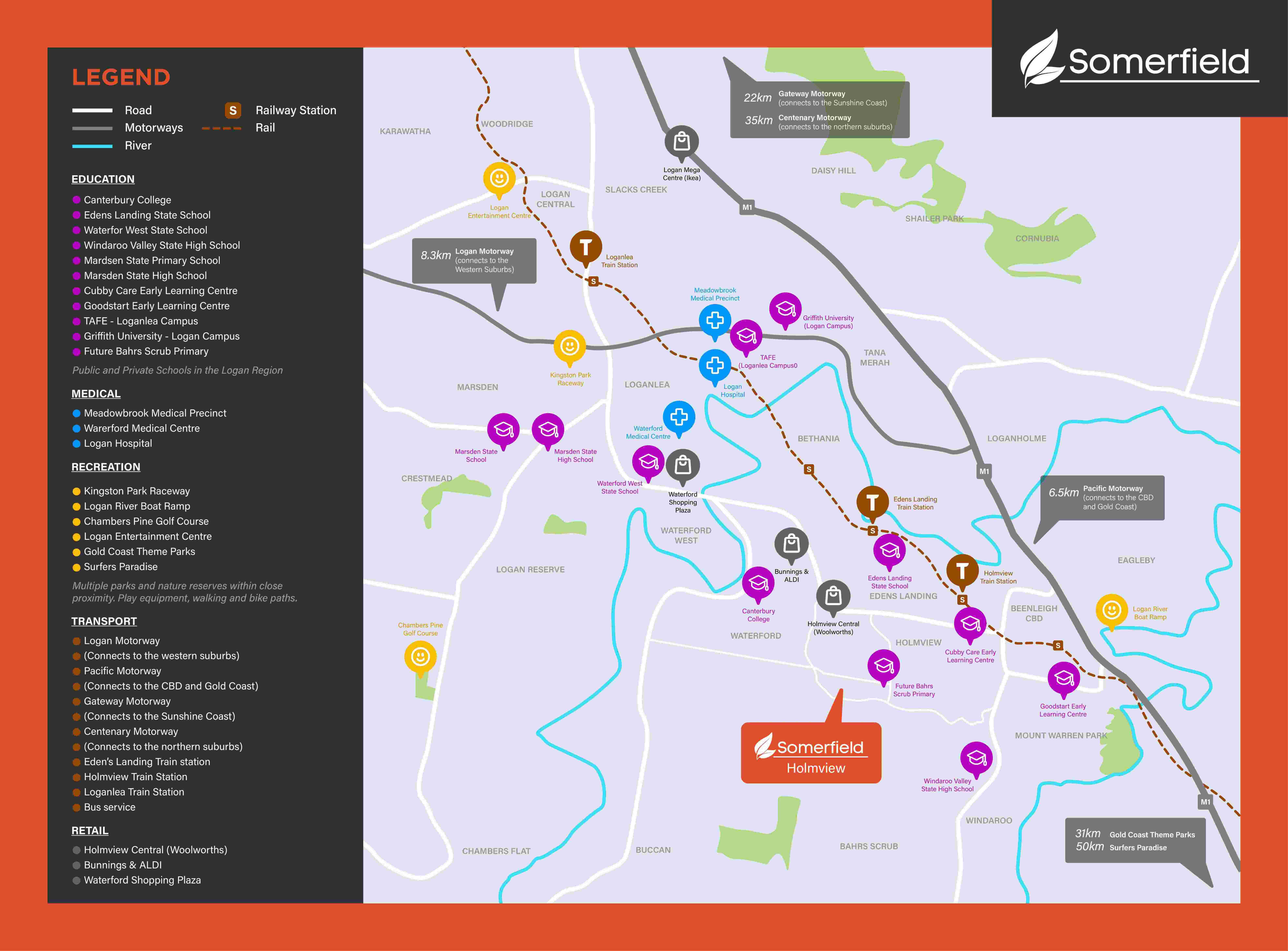 Somerfield Estate - Holmview Location Map