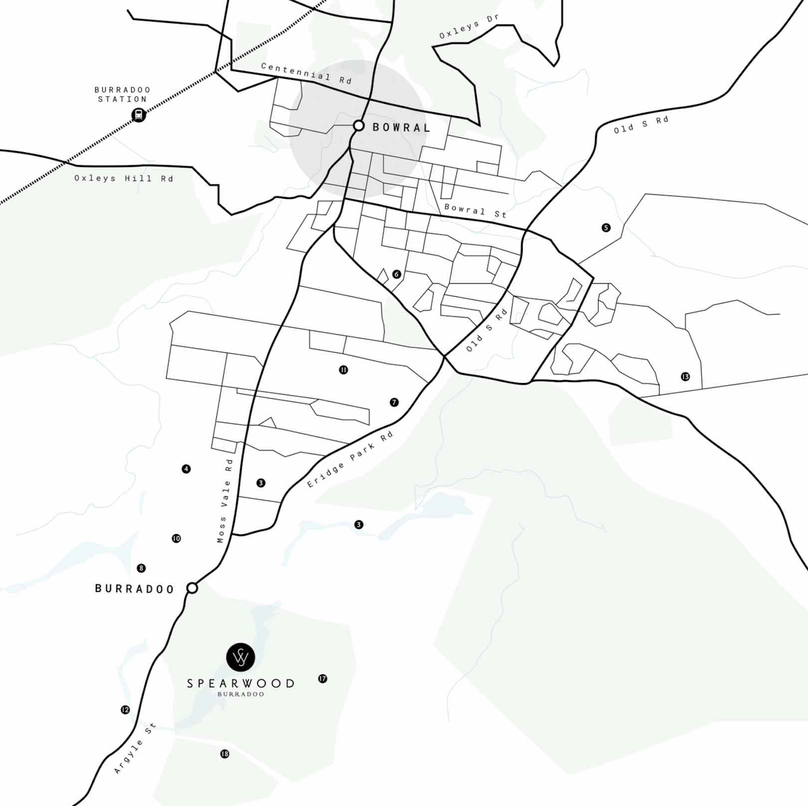 Spearwood Estate - Burradoo Location map