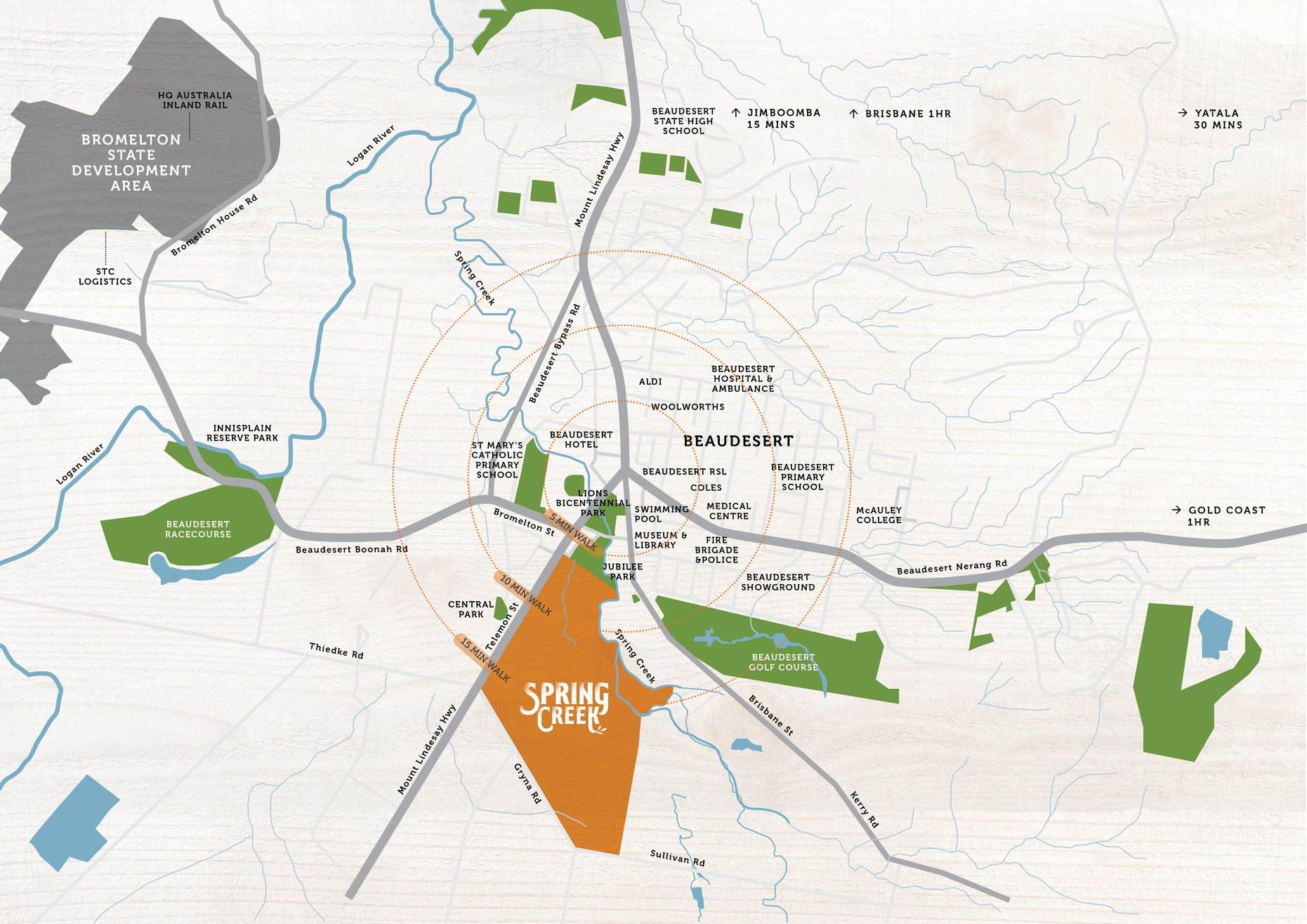 Spring Creek Estate - Beaudeser Location Map