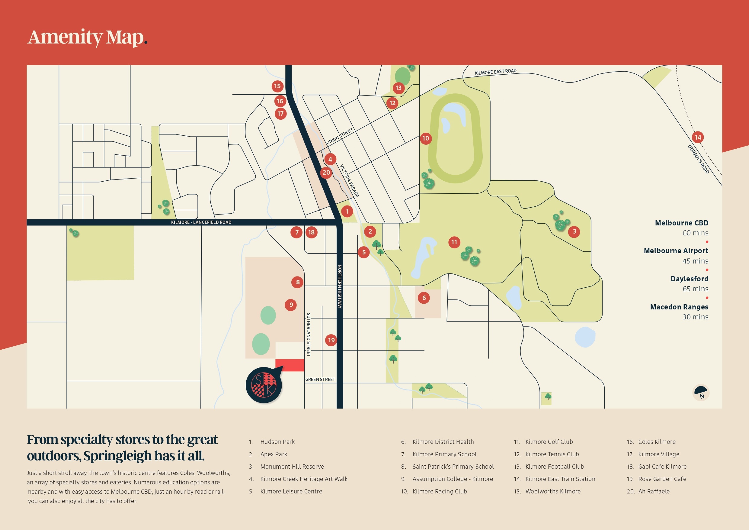 Springleigh Estate - Kilmore Location Map