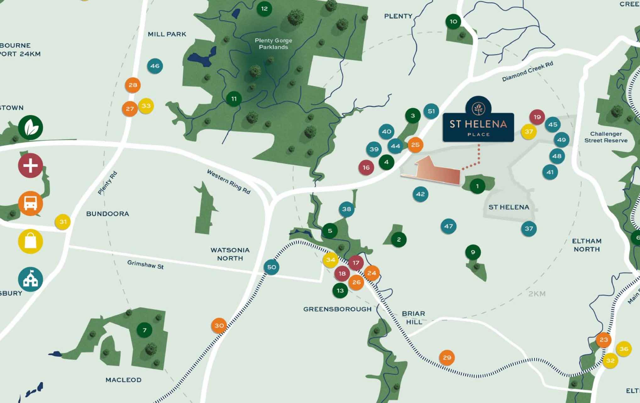 St Helena Place - St Helena Location m Location Map