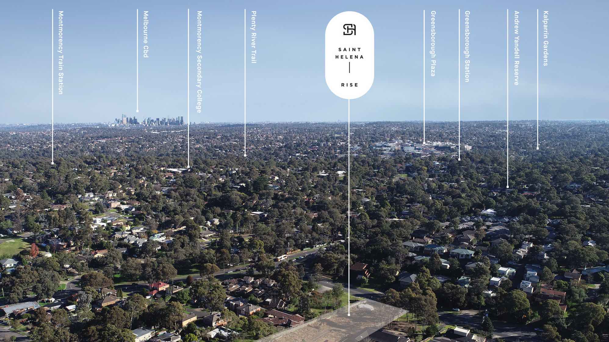 St Helena Rise Estate - Greensborough Aerial