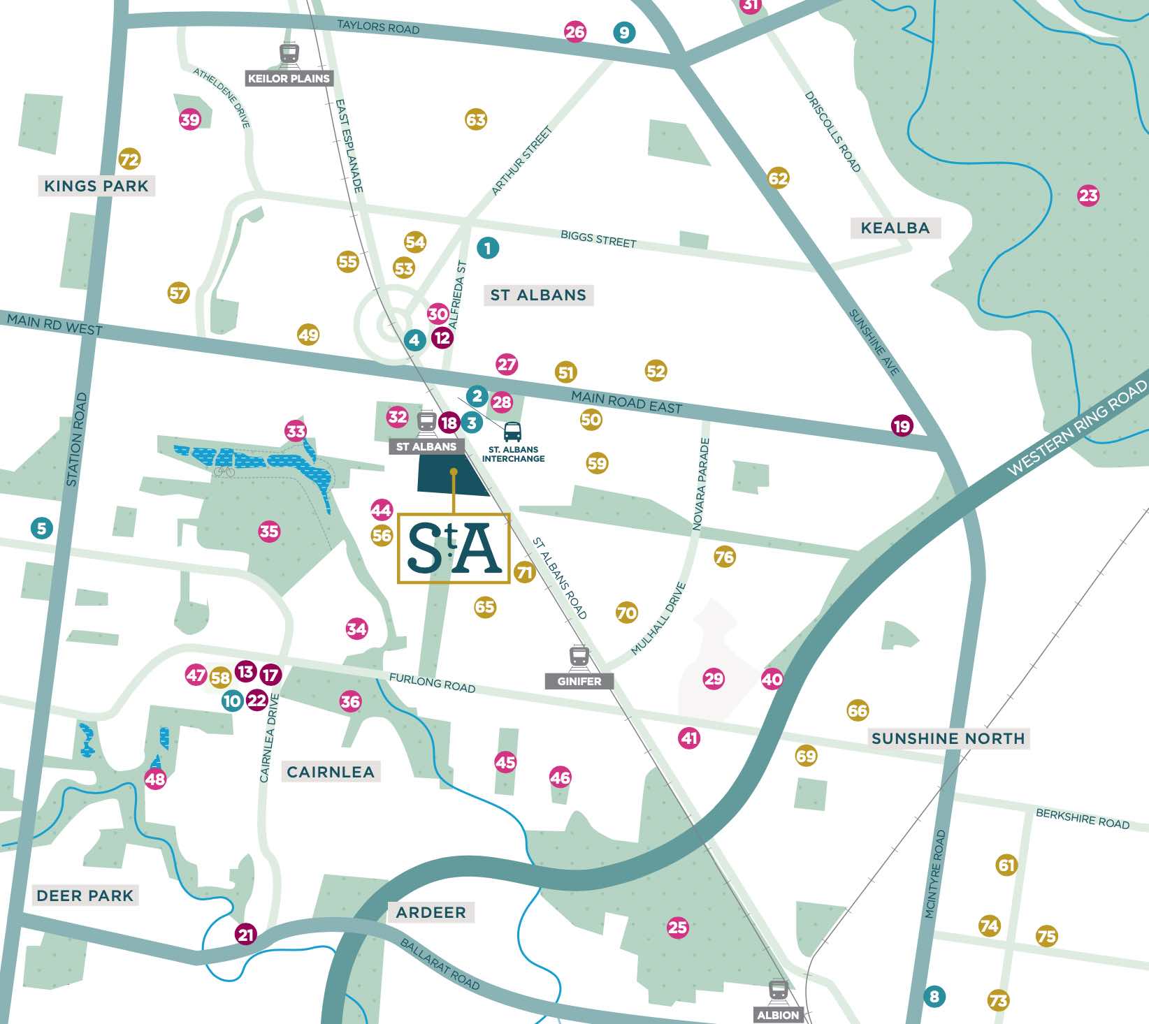 St. A Estate - St Albans Location map