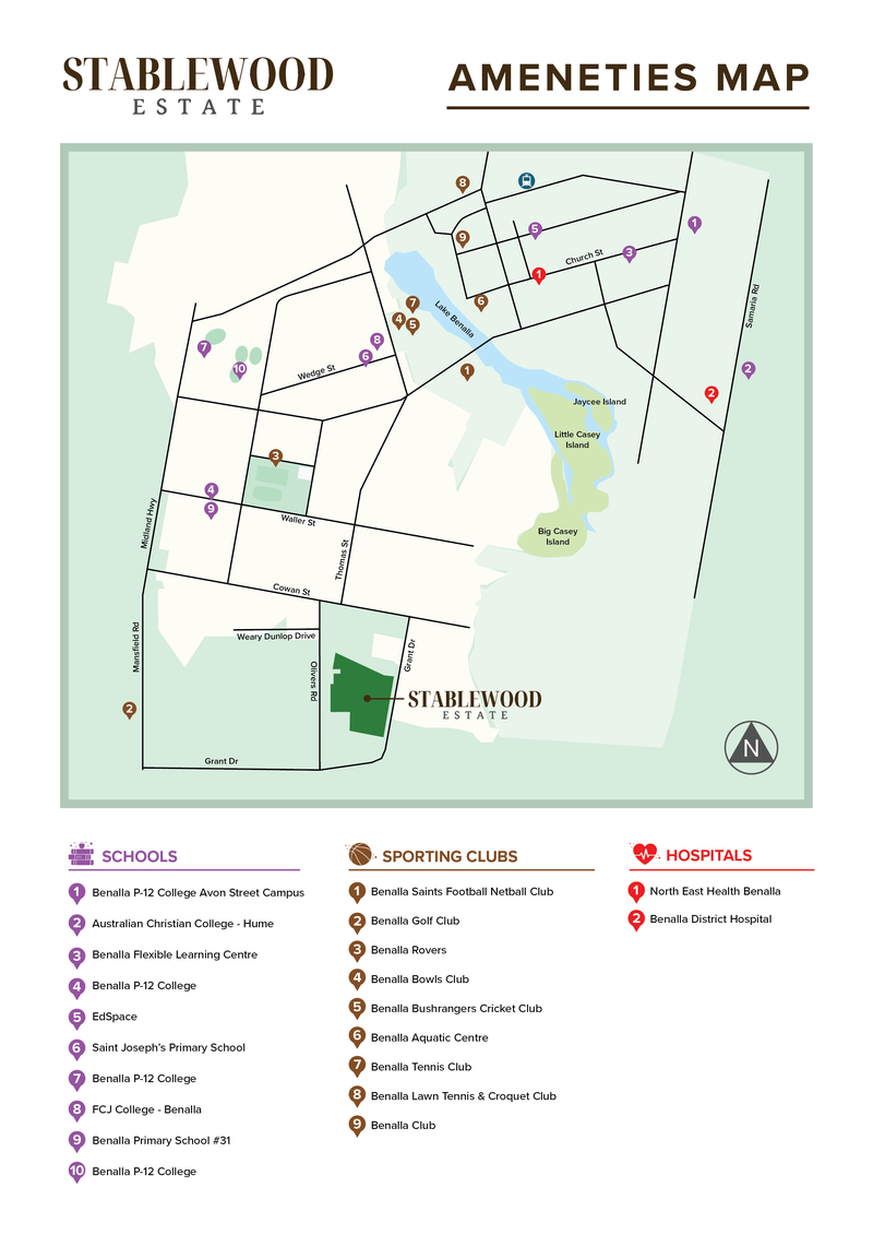 Stablewood Estate - Benalla Location Map
