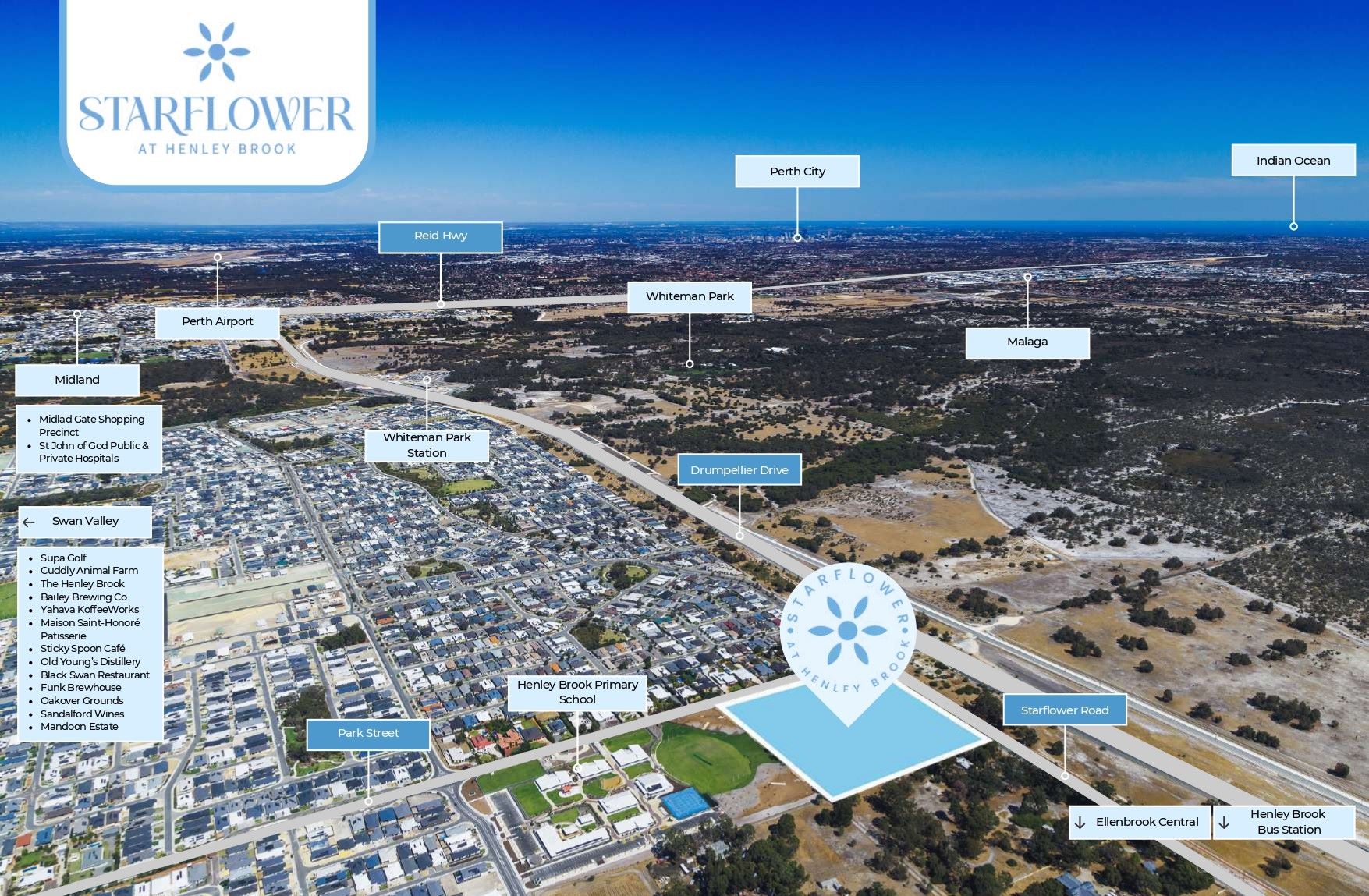 Starflower Estate - Henley Brook Location Map